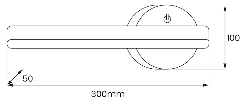 Nástenné LED svietidlo Sydney L, 1x LED 6w, 4000k, b
