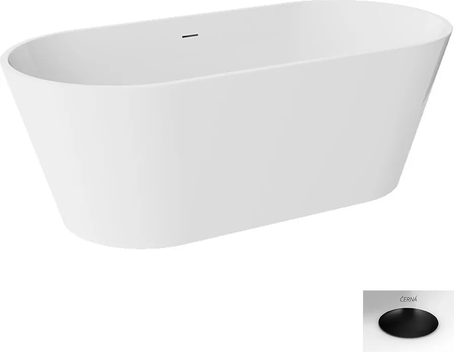 Besco Akrylátová voľne stojaca vaňa Deeva 150x75 (160x75, 170x80, 180x80) BESCO-Typ výpuste: Click-Clack s prepadom a sitkom, zlatá, BESCO-Rozmery: 1…