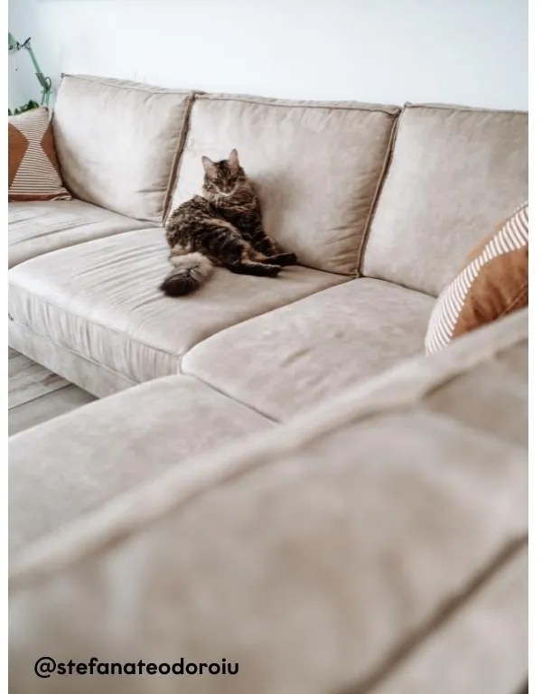 Svetlohnedá rohová sedacia súprava MICA Varianta: Ľavý roh