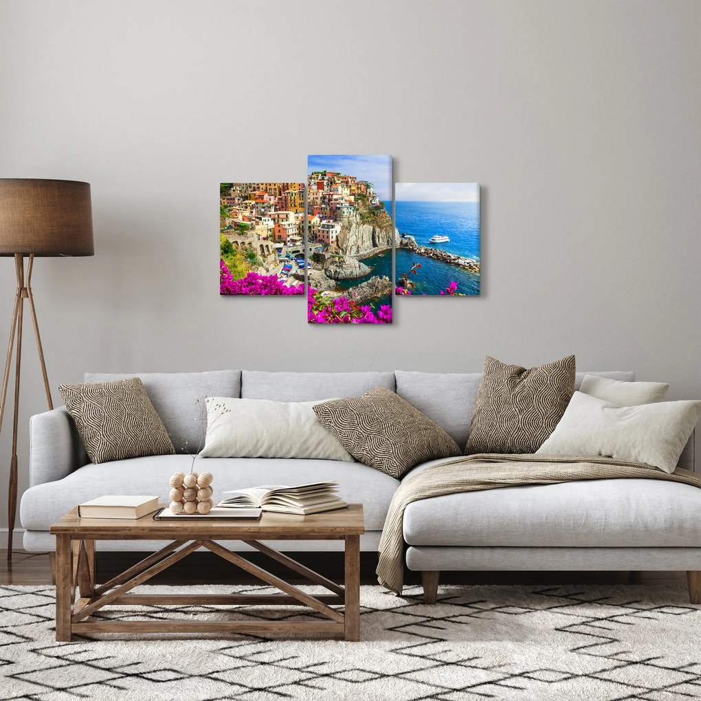 Obraz - Talianska dedinka Manarola (90x60 cm)