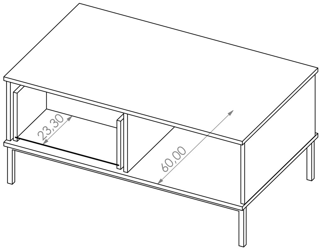 Konferenčný stolík Quebec STO (hikora). Akcia -19%. Vlastná spoľahlivá doprava až k Vám domov. 1051870