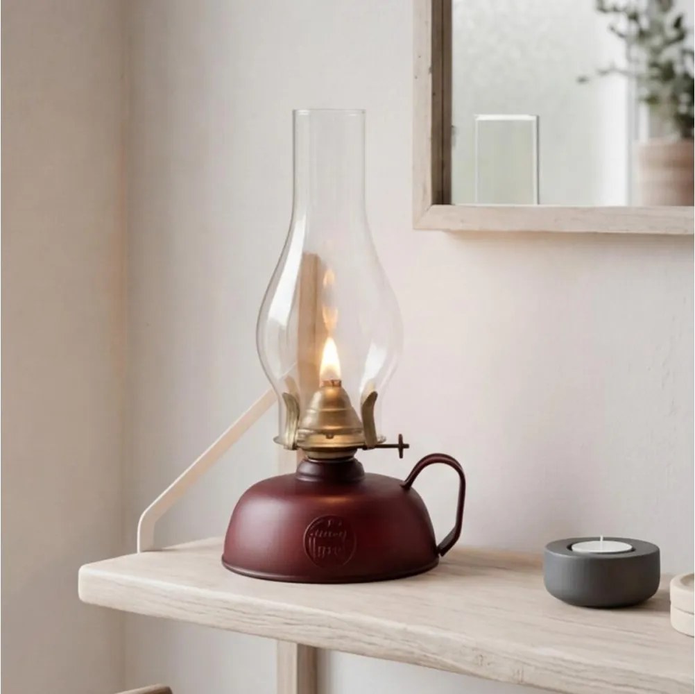 BRILAGI - Petrolejová lampa MERLIN červená