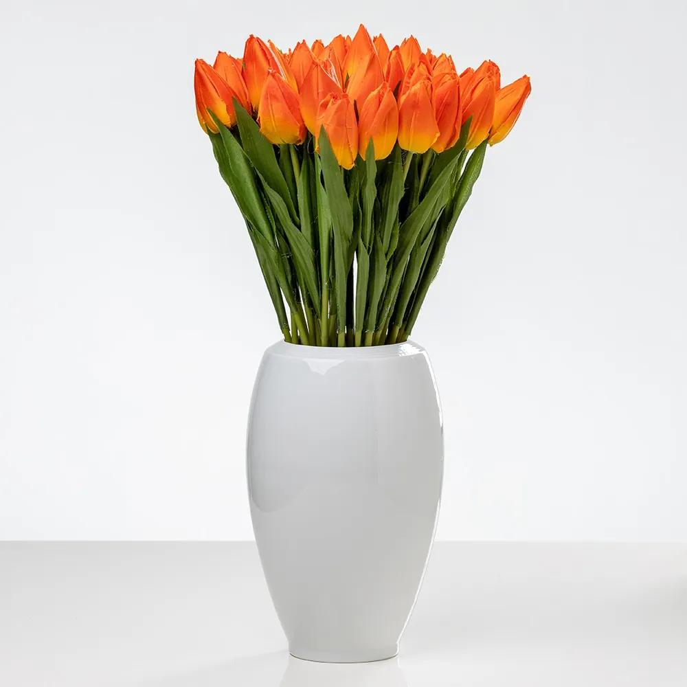 Umelý tulipán ALAN v oranžovej farbe dlžka 50 cm. Cena uvedená za 1 kus.