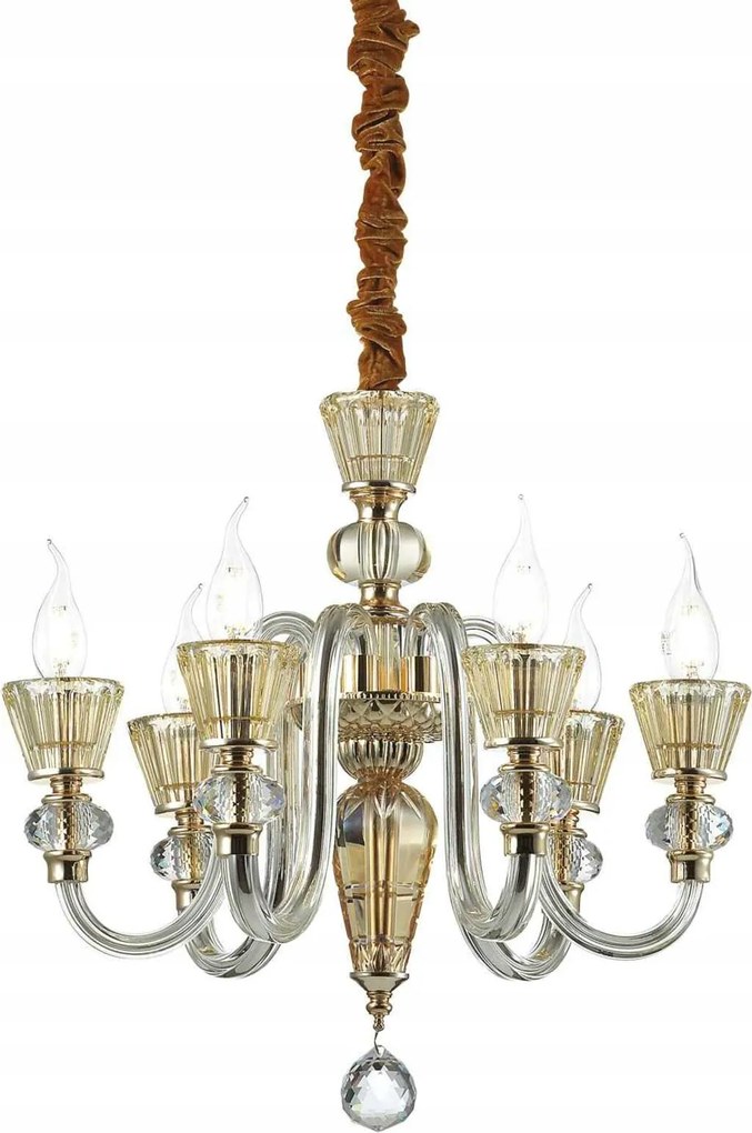 Závesný luster Ideal Lux Strauss SP6 sklo číra E14 6x40W