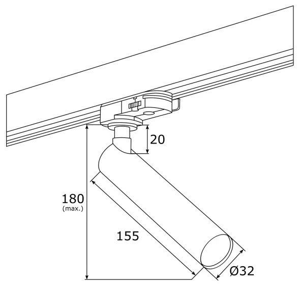 Argon 4355 - LED Bodové svietidlo do lištového systému ELBRUS LED/4,5W/230V čierna