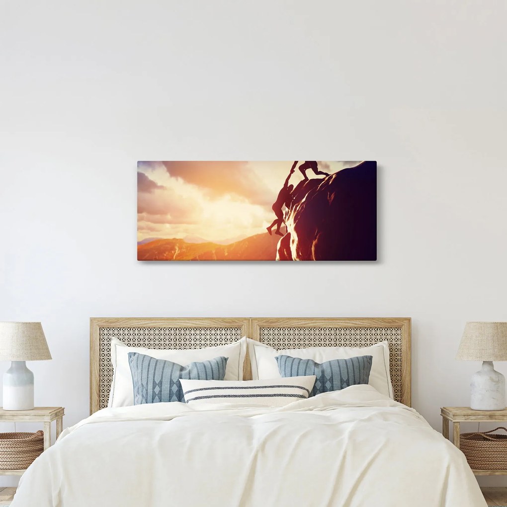 Obraz - Horolezci (120x50 cm)