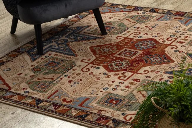 Koberec KESHAN, strapce 1250/53565 béžový / terakota