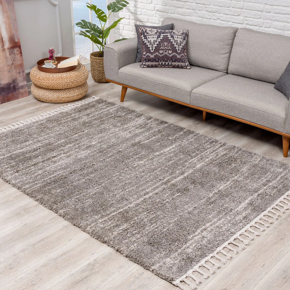 Dekorstudio Shaggy koberec s dlhým vlasom PULPY 524 sivý Rozmer koberca: 80x250cm