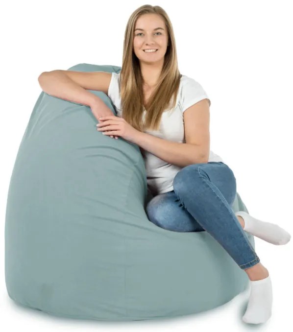 Plyšový sedací vak SAKO mätový