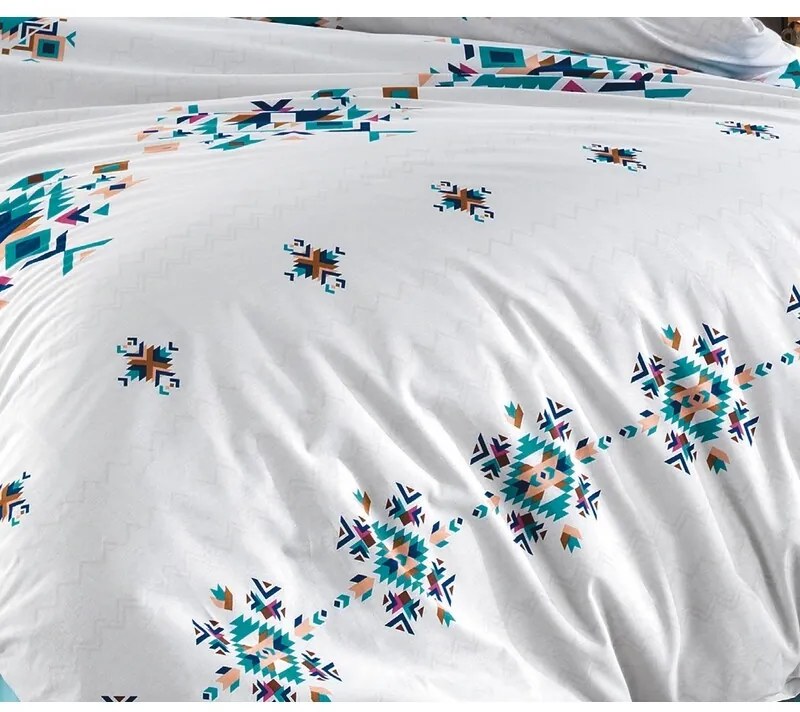 BedTex Bavlnené povlečení Hippi tyrkysová, 140 x200 cm, 70 x 90 cm, 140 x 200 cm, 70 x 90 cm