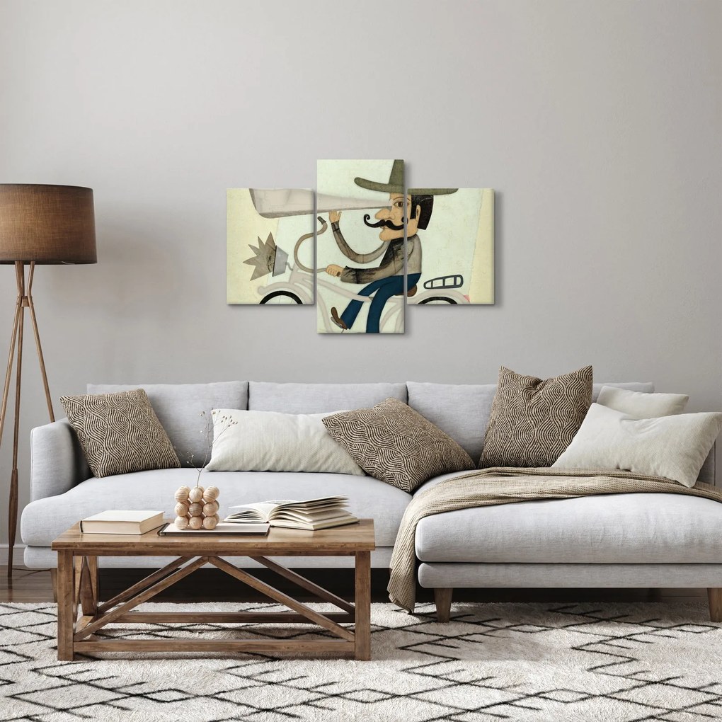 Astronóm na bicykli (90x60 cm)