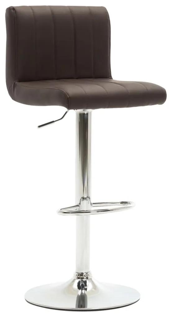 vidaXL Barová stolička, hnedá, umelá koža