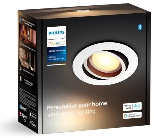 Philips - LED Stmievateľné podhľadové svietidlo Hue MILLISKIN 1xGU10/4,2W/230V