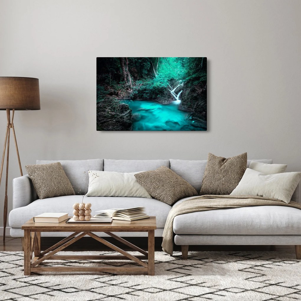 Obraz - Tyrkysové jazero (90x60 cm)