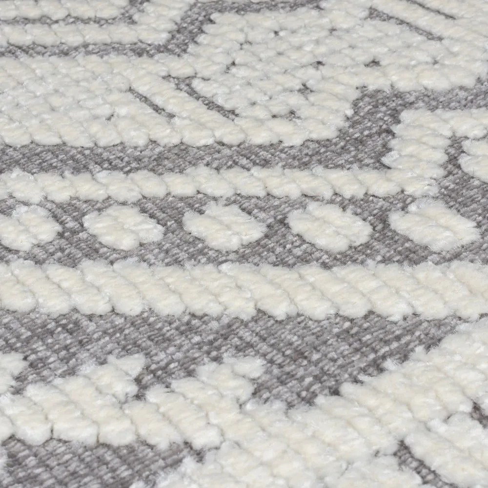 Sivý umývateľný behúň zo ženilky 60x240 cm Jaipur – Flair Rugs