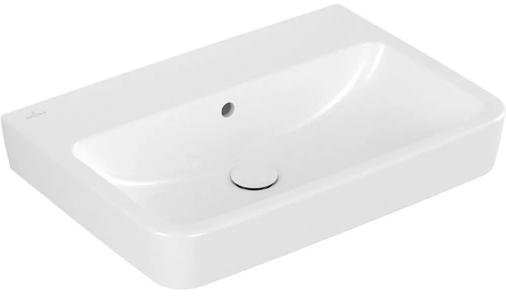 VILLEROY & BOCH O.novo závesné umývadlo bez otvoru, s prepadom, 650 x 460 mm, biela alpská, s povrchom AntiBac a CeramicPlus, 4A4167T2