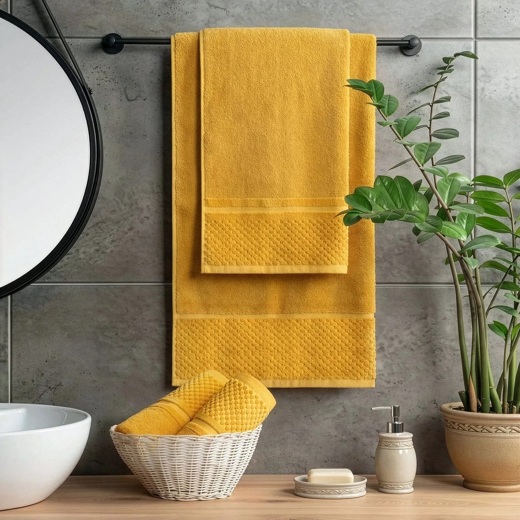 FROTÉ UTERÁK IBIZA5 50X90 CM HORČICOVÁ