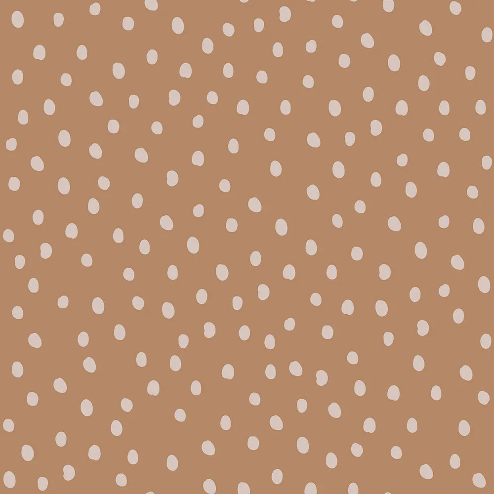 DEKORNIK Simple Irregular Dots Cinnamon - Tapeta