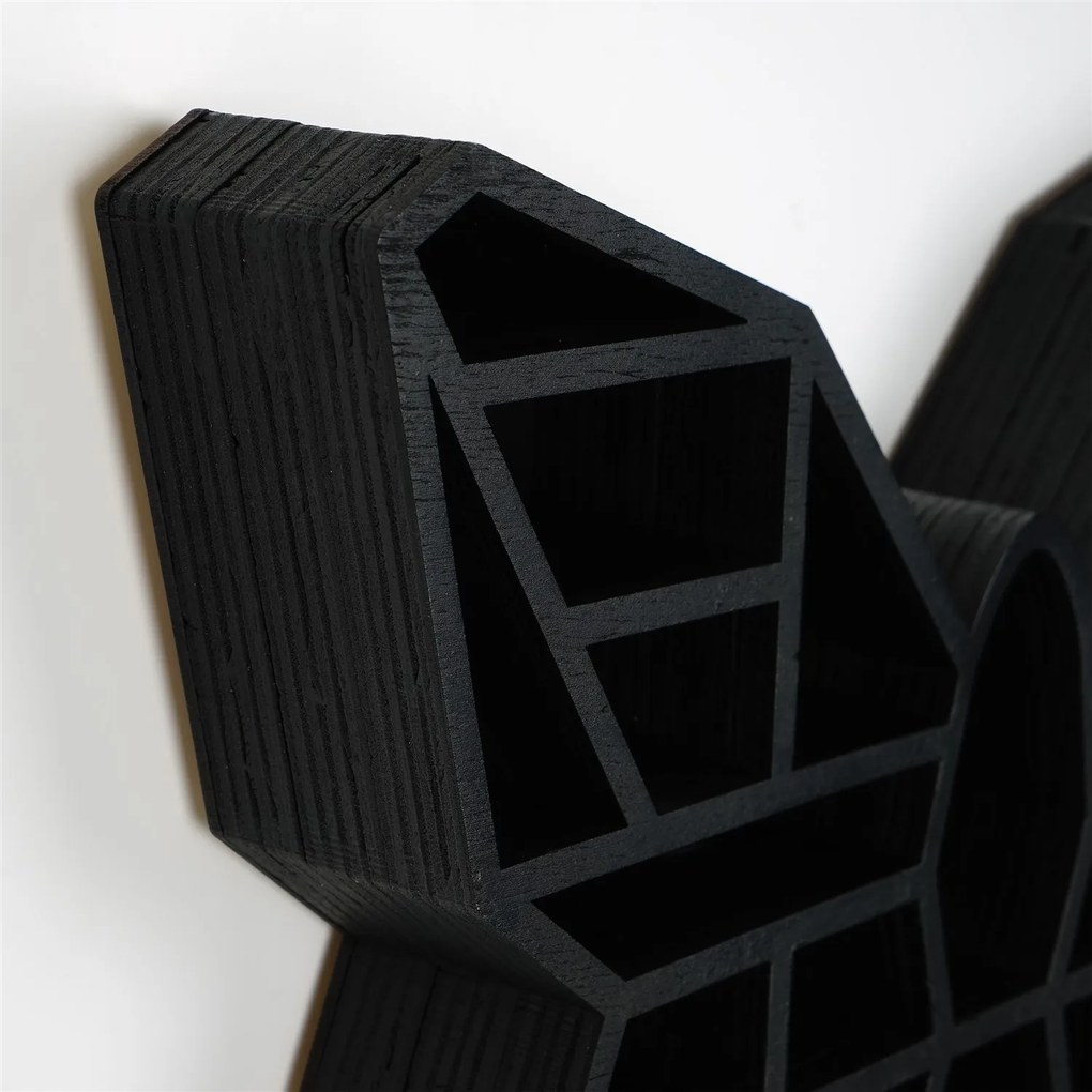 Nástenná polica CRY007-S čierna