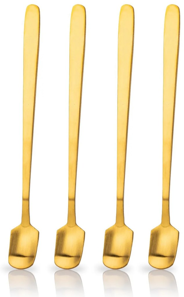 Keramický pohár s lyžičkou Kendi Black 300 ml sada 4ks