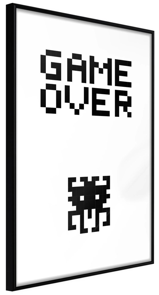 Artgeist Plagát - Game Over [Poster] Veľkosť: 20x30, Verzia: Zlatý rám s passe-partout