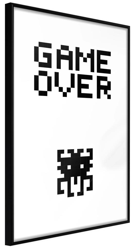 Artgeist Plagát - Game Over [Poster] Veľkosť: 30x45, Verzia: Zlatý rám