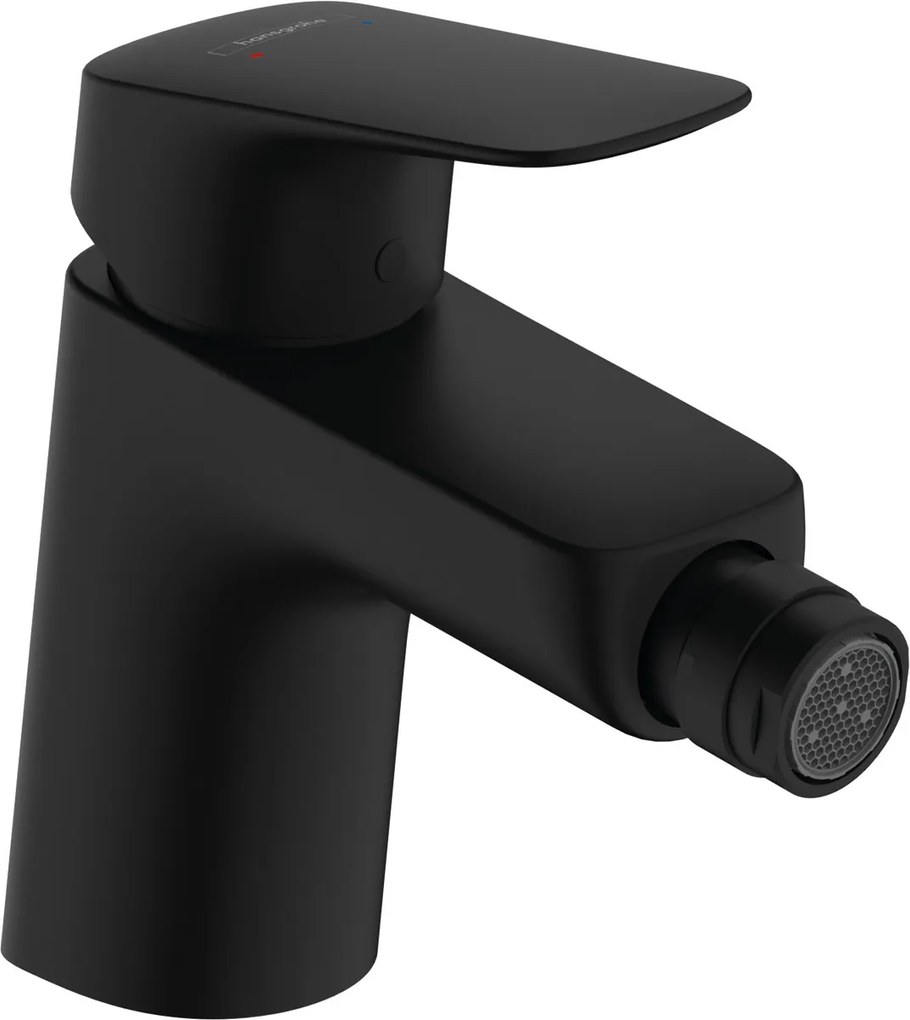 Hansgrohe Logis, páková bidetová batéria 70 s odtokovou súpravou s tiahlom, čierna matná, HAN-71204670