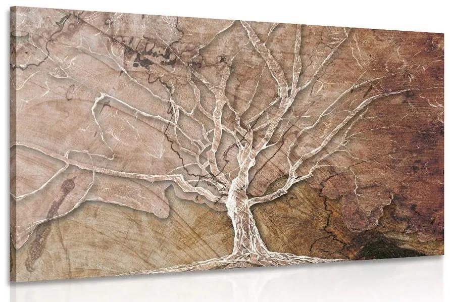 Obraz koruna stromu s abstraktným nádychom