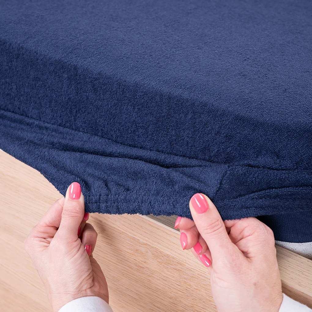 4Home Froté prestieradlo tmavomodrá, 180 x 200 cm