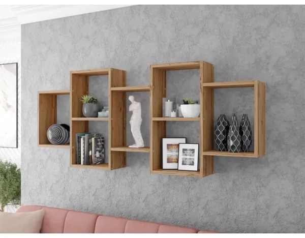 Nástenná polica TRIO 65x161 cm dub wotan