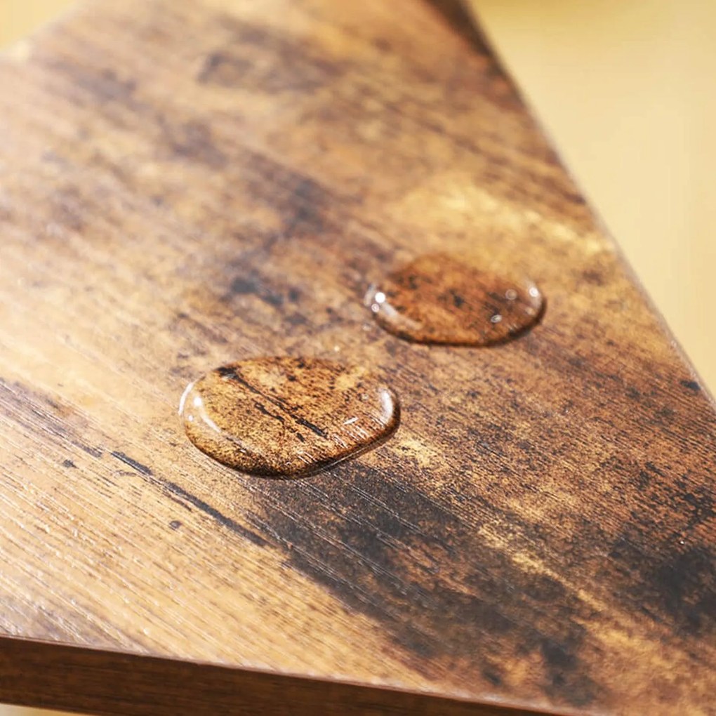 Drevený vešiakový stojan na kabáty v tvare stromu, rustikálna hnedá farba