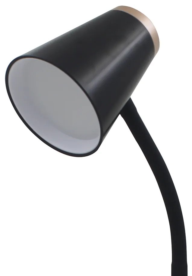 Stolná lampa Chico, 1x čierne/zlaté PVC tienidlo, b