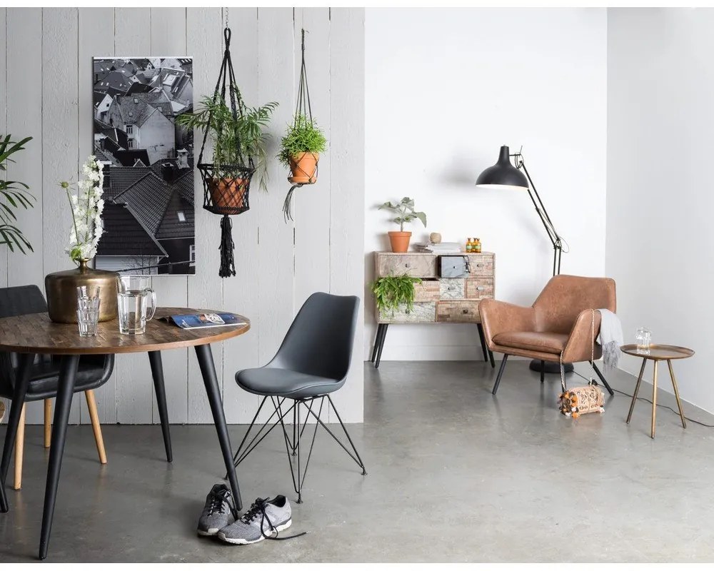 Hnedé kreslo White Label Bon