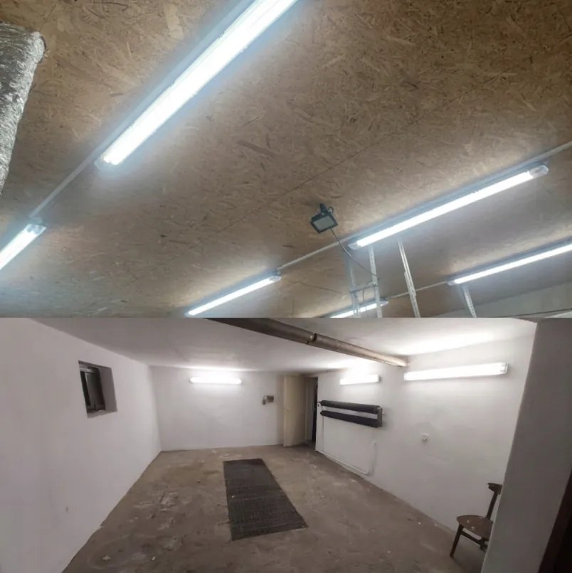 Hermetické svietidlo 120cm lampa + 2x LED trubice vodotesné 6000k studená teplota