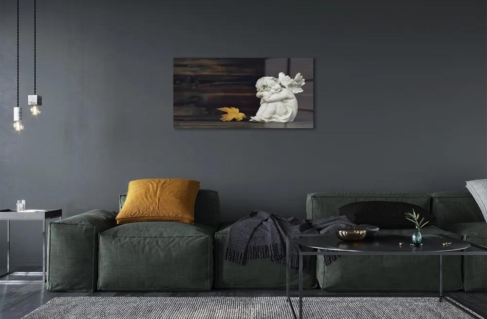 Sklenený obraz Spacie angel listy board 120x60 cm