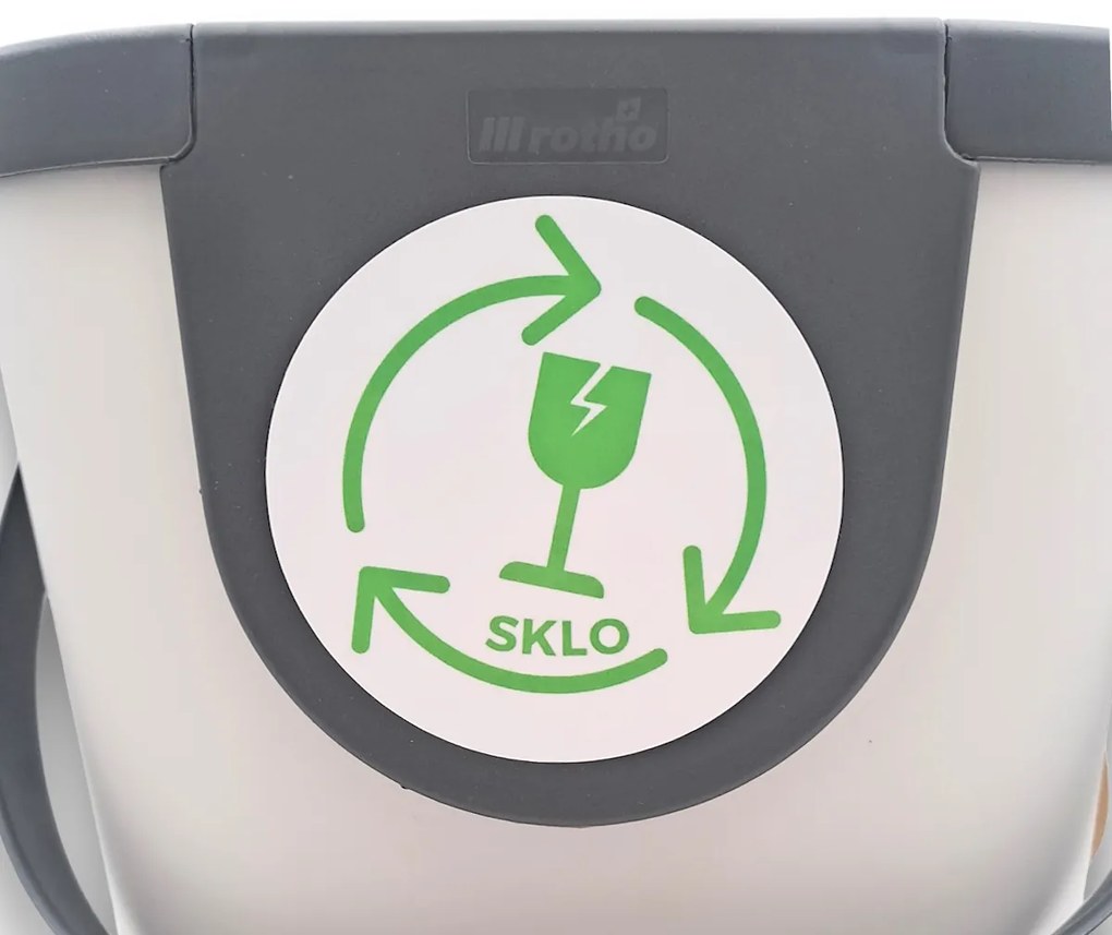 Sada nálepiek/štítkov na odpadkové koše, RECYKLÁCIA – plast, papier, sklo a zmesový odpad, 8 cm