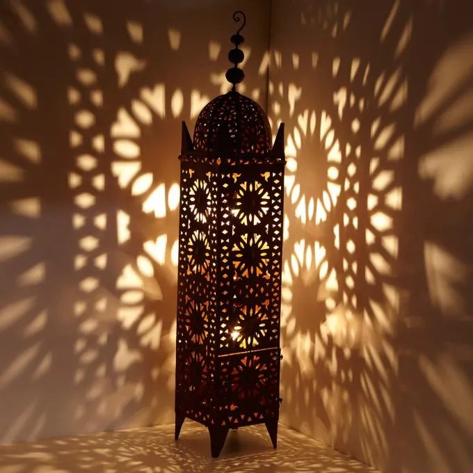 Orientálny kovový lampáš Hilal 144cm