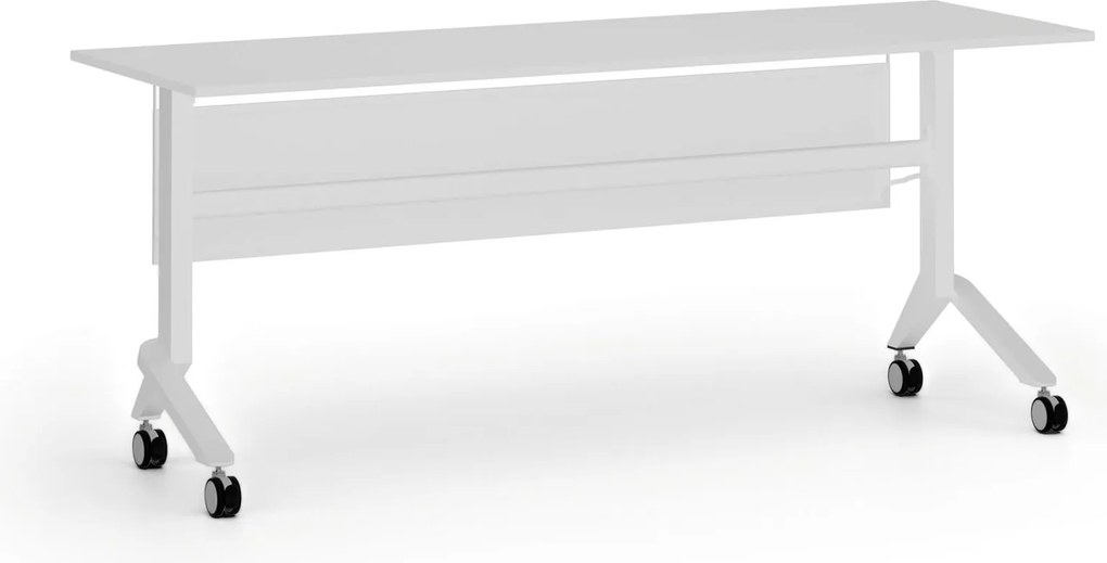 Mobilný stôl PRIMO MOVE, 180x60 cm, biela podnož, biela