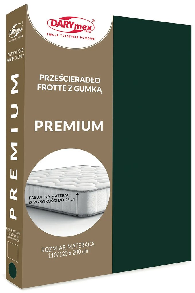 FROTÉ PRESTIERADLO PREMIUM 160X200 CM TMAVOZELENÉ
