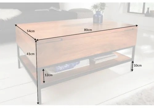 Konferenčný stôl 40300 80x55cm Drevo Mango  - Komfort-nábytok