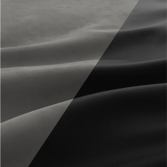 Sedacia súprava FORESTA ULL v tvare U tmavosivá / čierna