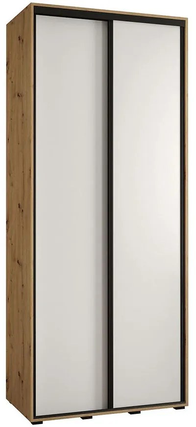 Skriňa 45 Canaris 1 110 artisan/biela/čierna