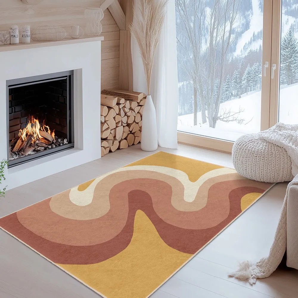 Okrovožltý/staroružový prateľný behúň 60x230 cm Strawberry Creamsicle – Mila Home