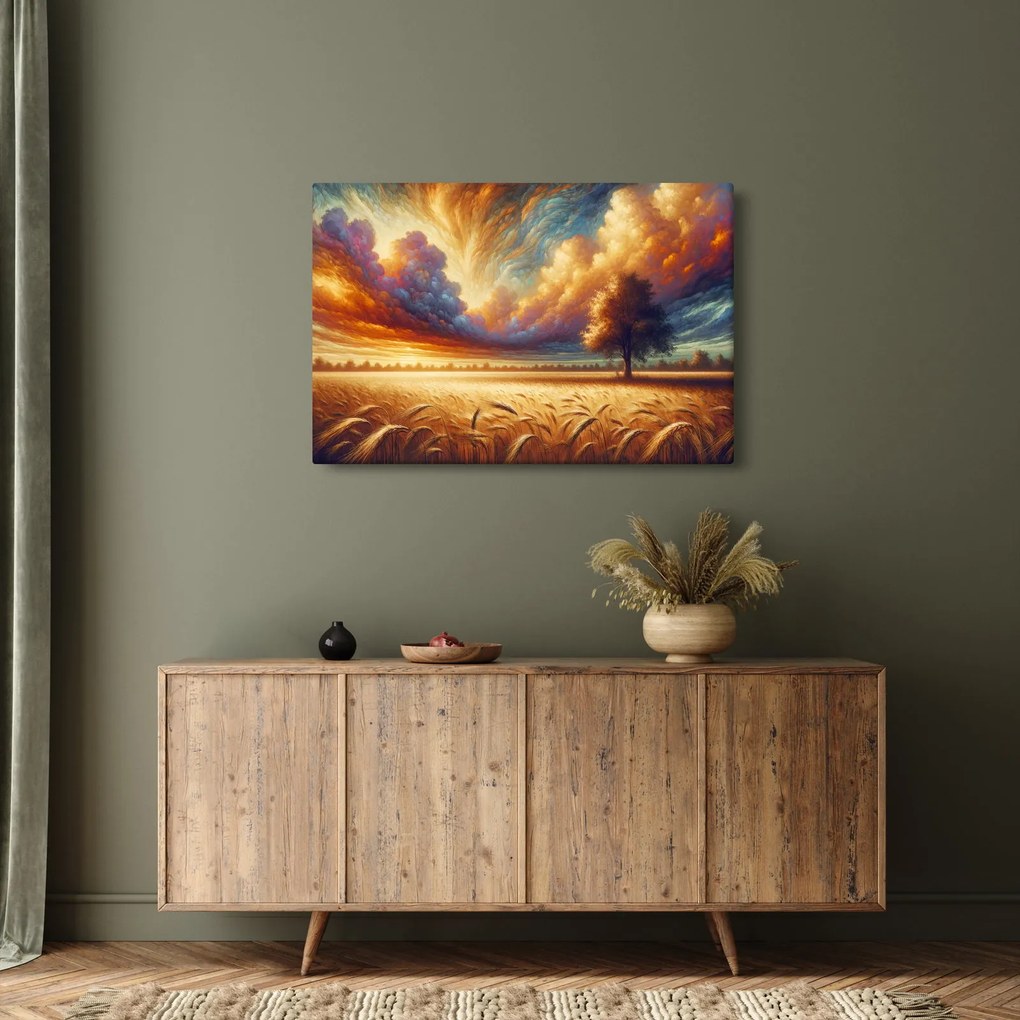 Obraz – Strom na poli (90x60 cm)