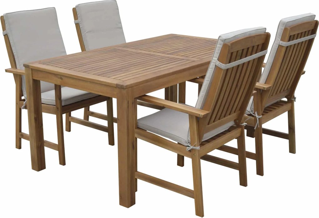 Záhradná zostava 4+1 ENGLAND 200cm akácia