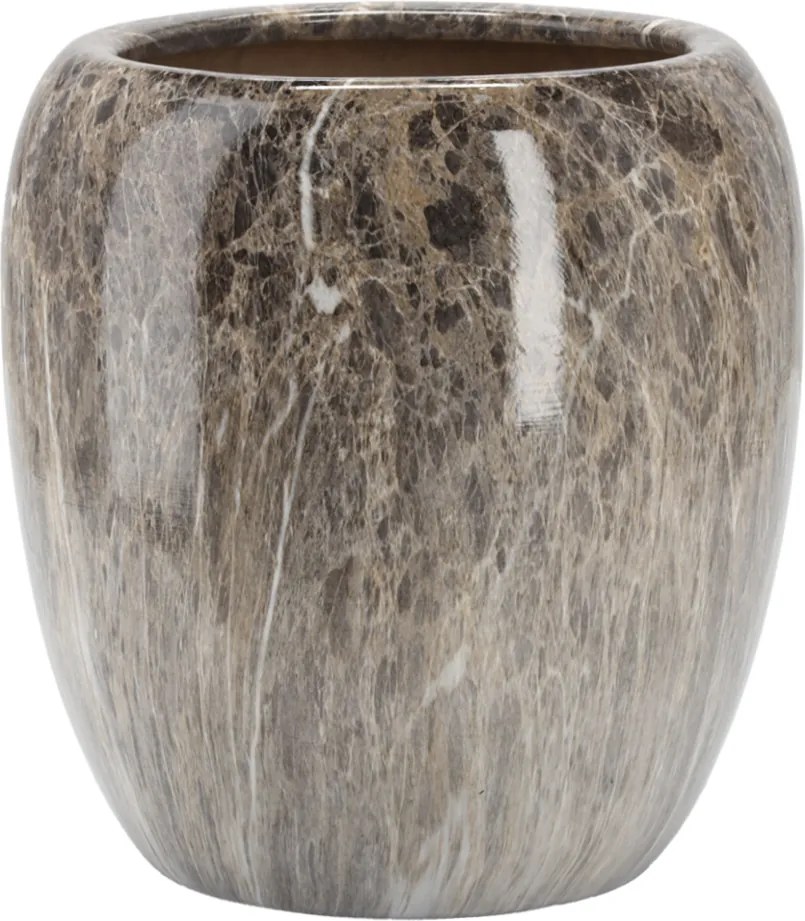 KERAMICKÝ OBAL NA KVETINOVÝ KÔŠ 31 x 31 x 35 CM S EFEKTOM MARMORU *5528
