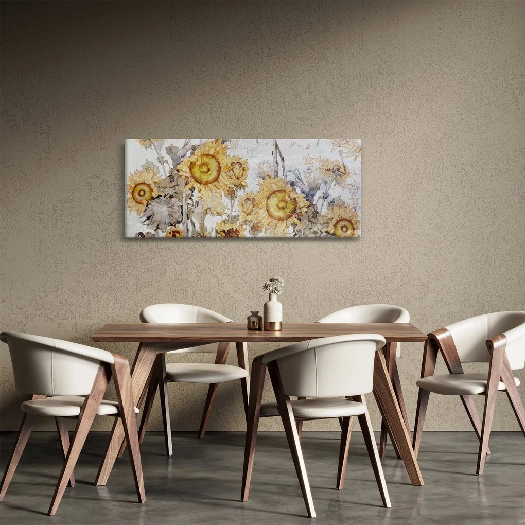 Obraz - Slnečnica v stene (120x50 cm)