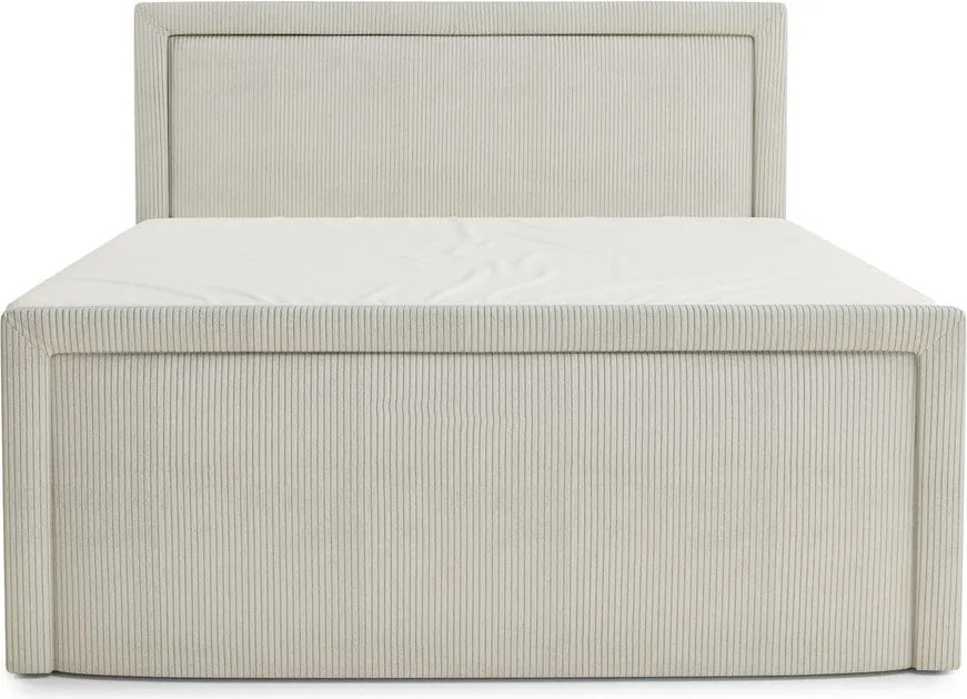 Krémová boxspring posteľ s úložným priestorom 200x200 cm Fresco – Maison de Rêve