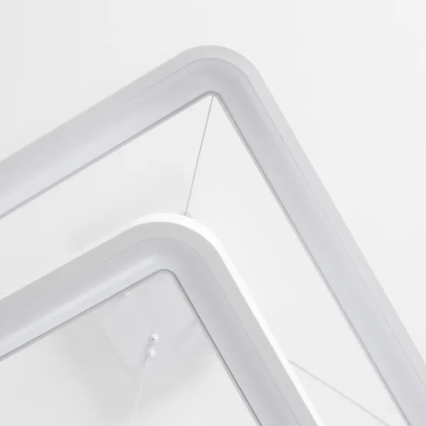 Brilagi - LED stmievateľný luster na lanku FALCON SLIM LED/78W/230V 50x50 cm biela + diaľkový ovládač