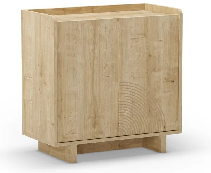 Skrinka v dekore duba v prírodnej farbe 80x80x40 cm Daira – Marckeric